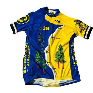 Voler Cycling Bike Jersey Bib Sierra Century 35th Sacramento Wheelmen Blue Women
